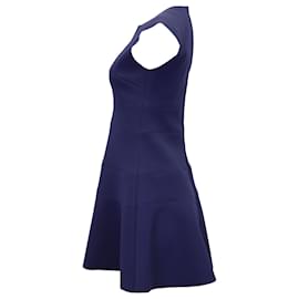 Sandro-Sandro Paris Remind Mini Dress in Blue Neoprene Polyester-Blue