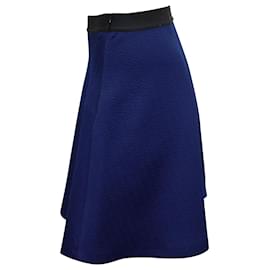 Sandro-Sandro Paris Mini-jupe trapèze évasée en polyester bleu-Bleu