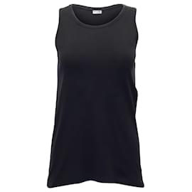 Saint Laurent-Camiseta sin mangas básica de algodón negro de Saint Laurent-Negro