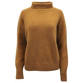 Nili Lotan Rollkragenpullover aus kamelfarbenem Kaschmir Gelb Kamel