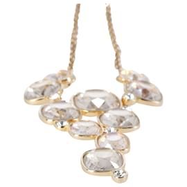 Swarovski-Swarovski Crystal Necklace in Gold Metal-Golden