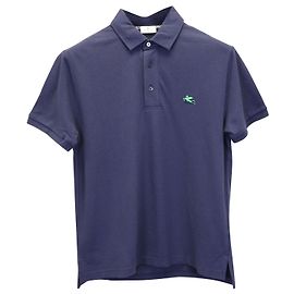 Camisa polo Etro com Pegaso em algodão marinho Azul marinho