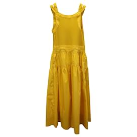 Ulla Johnson-Vestido midi Ulla Johnson Lilith em algodão amarelo-Amarelo