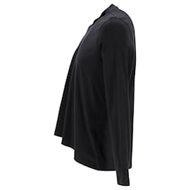 Balenciaga-T-shirt Balenciaga a maniche lunghe in cotone nero-Nero