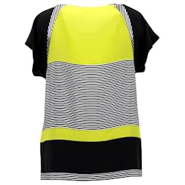Diane Von Furstenberg-Diane Von Furstenberg Striped Blouse in Yellow and Black Silk-Multiple colors