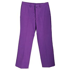 Calça Jil Sander em lã virgem roxa Roxo