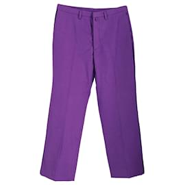 Jil Sander-Jil Sander Trousers in Purple Virgin Wool-Purple