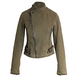 Chaqueta Biker Joseph de Algodón Verde Oliva Verde Verde oliva