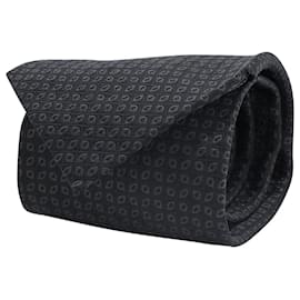 Ermenegildo Zegna-Ermenegildo Zegna Jacquard Tie in Black Silk-Other