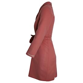Autre Marque-'S Max Mara Wrap Coat em Lã Rosa-Rosa