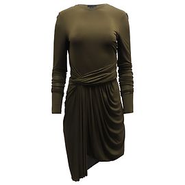 Alexander Wang VESTIDO MIDI DRAPEADO Verde Verde oliva