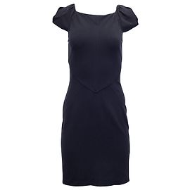 Mini abito Diane Von Furstenberg con maniche a sbuffo in viscosa blu navy Blu navy