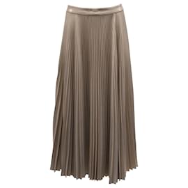 A.L.C-a.l.C. Pleated Maxi Skirt in Gold Polyester-Golden,Metallic