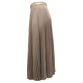 A.L.C-a.l.C. Pleated Maxi Skirt in Gold Polyester-Golden,Metallic