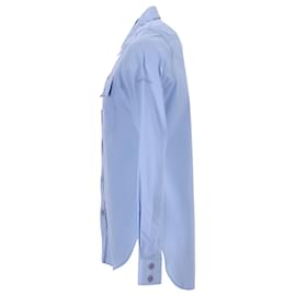 Balenciaga-Camisa de botões Balenciaga em algodão azul-Azul,Azul claro