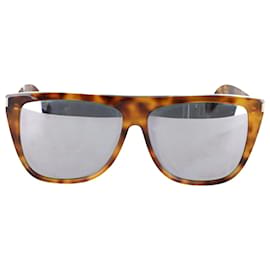 Saint Laurent-Saint Laurent Square Tinted Sunglasses in Brown Acetate-Other