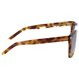 Saint Laurent-Saint Laurent Square Tinted Sunglasses in Brown Acetate-Other