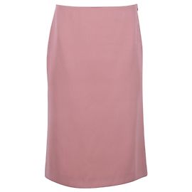 Falda midi con cremallera Jil Sander en poliéster rosa pastel Otro