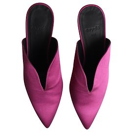 Mules Aeyde Sylvie in raso rosa Rosa