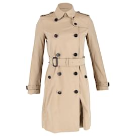 Burberry-Trench Burberry The Kensington in cotone beige-Beige