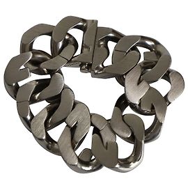 Givenchy G Chain Link Bracelet in Silver Tone Brass Silvery