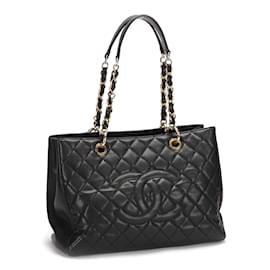 Chanel-Caviar Grand Shopping Tote-Black