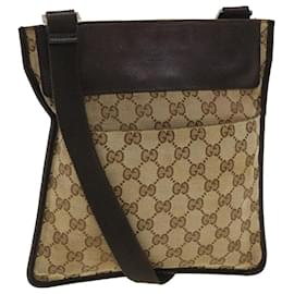 Gucci-GUCCI GG Canvas Shoulder Bag Beige 27639 Auth ki2834-Beige