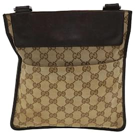 Gucci-GUCCI GG Canvas Shoulder Bag Beige 27639 Auth ki2834-Beige
