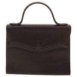 Saint Laurent-SAINT LAURENT Hand Bag Leather Brown Auth yk6458-Brown