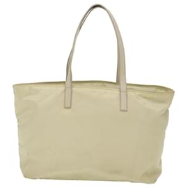 Prada-PRADA Tote Bag Nylon White Auth 39689-White