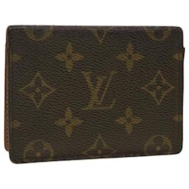 Louis Vuitton-Porte monogramme LOUIS VUITTON 2 Cartes Vertical Pass Case M60533 Auth LV 39991-Autre