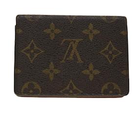 Louis Vuitton-Porte monogramme LOUIS VUITTON 2 Cartes Vertical Pass Case M60533 Auth LV 39991-Autre