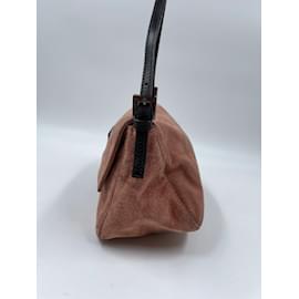 Fendi-Sac à main Fendi en daim rose-Rose