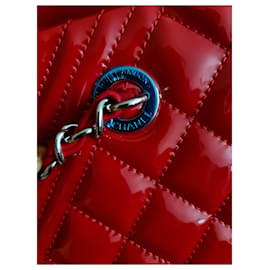 Chanel-Chanel shopping GM chevron matelasse patent - Shoulder bag-Red