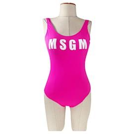 Maiô rosa Msgm com logo frontal Rosa