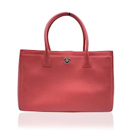 Chanel-Pink Pebbled Leather Executive Tote Bag with Strap-Pink