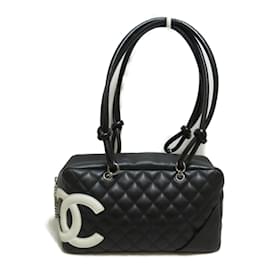 Chanel-Cambon Quilted Leather Bowling Bag-Black