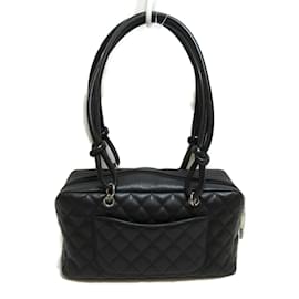 Chanel-Cambon Quilted Leather Bowling Bag-Black