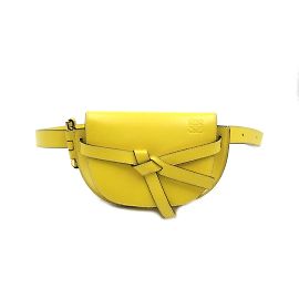 Loewe Mini Gate Leather Belt Bag Yellow