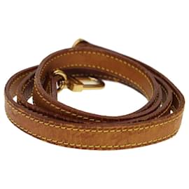 Louis Vuitton-LOUIS VUITTON Shoulder Strap Leather 44.5"" Beige LV Auth 40153-Beige