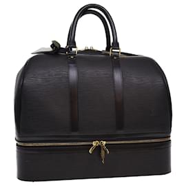 Louis Vuitton-LOUIS VUITTON Epi Sac Sports Boston Bag SPO Noir LV Auth 40014-Noir