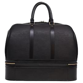 Louis Vuitton-LOUIS VUITTON Epi Sac Sports Boston Bag SPO Black LV Auth 40014-Black