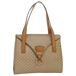 Céline-CELINE Macadam Canvas Shoulder Bag PVC Leather Brown Beige Auth 39943-Brown,Beige