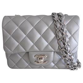 Chanel-Chanel Classic Pm gray bag-Grey