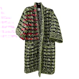 Chanel-Oversized Woven Coat-Pink