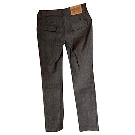 Calça Louis Vuitton Cinza de Algodão Cinza