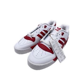 Baskets ADIDAS T.US 9.5 cuir de vachette Blanc
