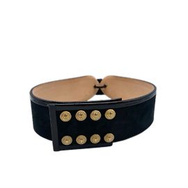 BALMAIN Ceintures T.inches 37 cuir de vachette Noir