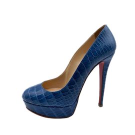 CHRISTIAN LOUBOUTIN  Heels T.EU 39 Exotic leathers Blue