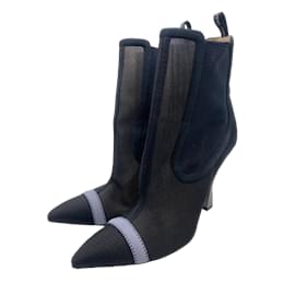 Fendi-FENDI  Ankle boots T.EU 39.5 cloth-Black